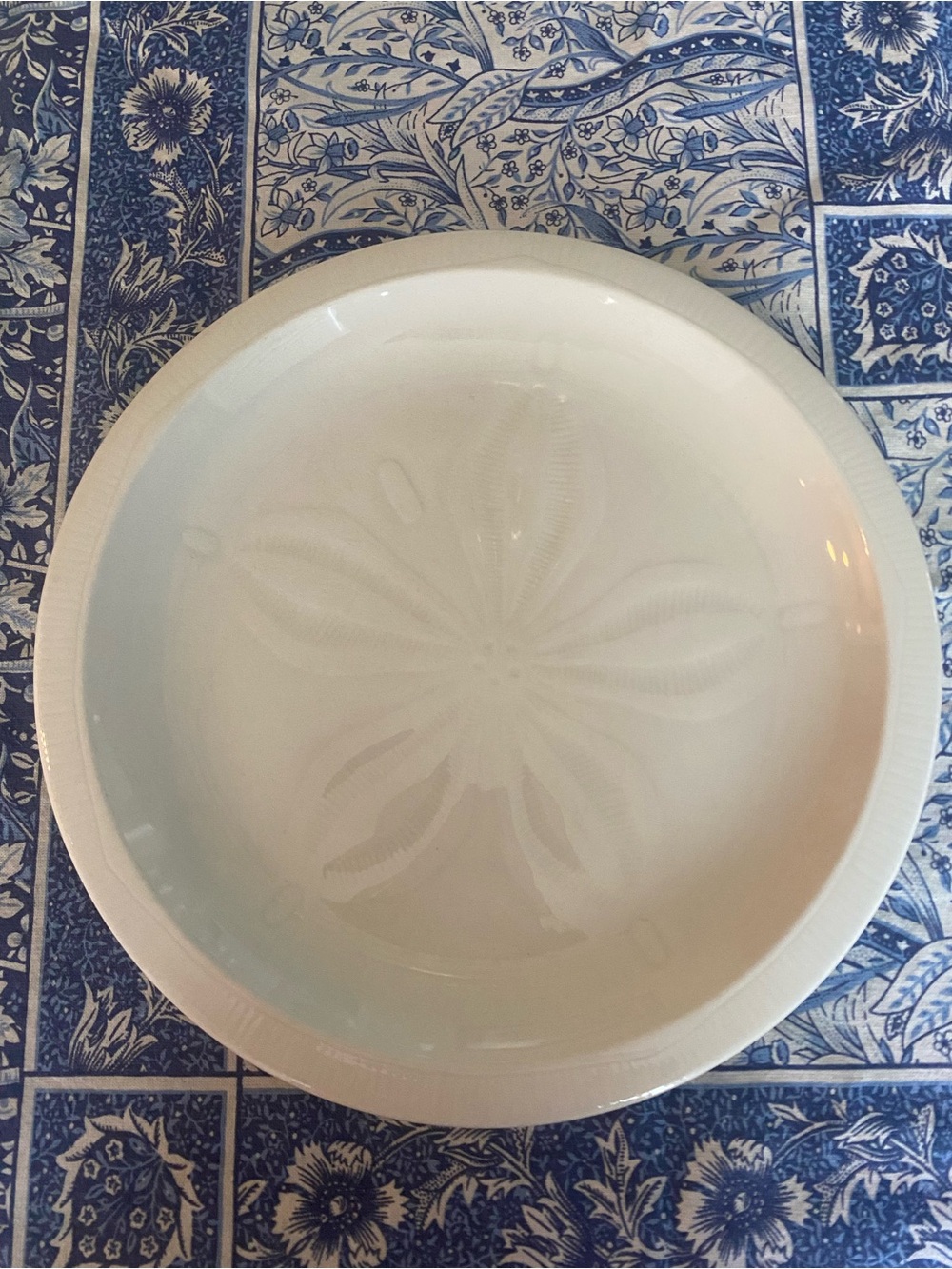 Vintage Franciscan White Sea Sculptures 9” Plate - Sand Dollar